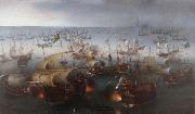 Hendrik Cornelisz. Vroom Day seven of the battle with the Armada, 7 August 1588. oil on canvas